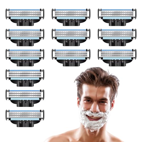 DMNQ 12 Pcs Mach 3 Klingen Rasierklingen Razor Blades Proglide Klingen Rasierklingen Wird Verwendet Um Bart Beinhaare Reinigen Mach 3 von DMNQ