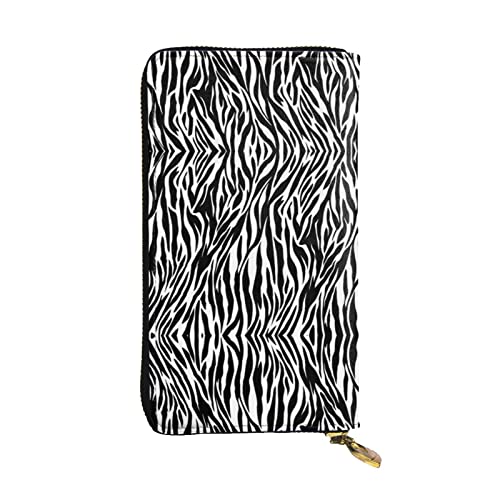 DMORJ Lange Clutch-Geldbörse aus Leder, Zebra-Druck: 19 x 10 cm, bequem, leicht, wasserdicht, langlebig, schönes Geschenk, Schwarz, Einheitsgröße, Schwarz , Einheitsgröße von DMORJ