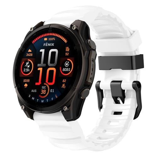 DMVEIMAL 22mm Quickfit Armband für Garmin Fenix 8 47mm Armband/Fenix 6 7 5 E/5 Plus/6 7 Pro Herren,Robust Silikon Sportarmband für Forerunner 965/955/945/935/Instinct 2/Epix 2/Epix 2 Pro Band 47mm von DMVEIMAL