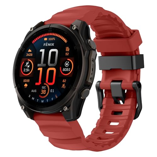 DMVEIMAL 22mm Quickfit Armband für Garmin Fenix 8 47mm Armband/Fenix 6 7 5 E/5 Plus/6 7 Pro Herren,Robust Silikon Sportarmband für Forerunner 965/955/945/935/Instinct 2/Epix 2/Epix 2 Pro Band 47mm von DMVEIMAL