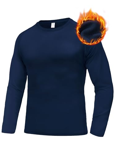 DMVOD 1 or 2 or 3 Pack Thermounterwäsche Herren Langarmshirt Thermo Longsleeve Fleece Skiunterwäsche Warm Unterwäsche Männer Winter Funktionsshirt von DMVOD
