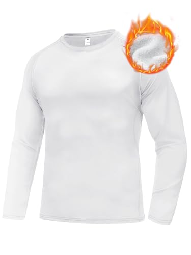 DMVOD 1 or 2 or 3 Pack Thermounterwäsche Herren Langarmshirt Thermo Longsleeve Fleece Skiunterwäsche Warm Unterwäsche Männer Winter Funktionsshirt von DMVOD