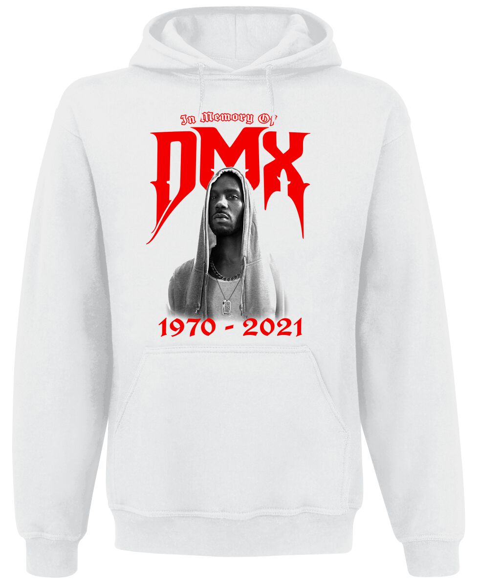 DMX Kapuzenpullover - IMO '70-'21 - S bis XXL - für Männer - Größe L - weiß  - Lizenziertes Merchandise! von DMX