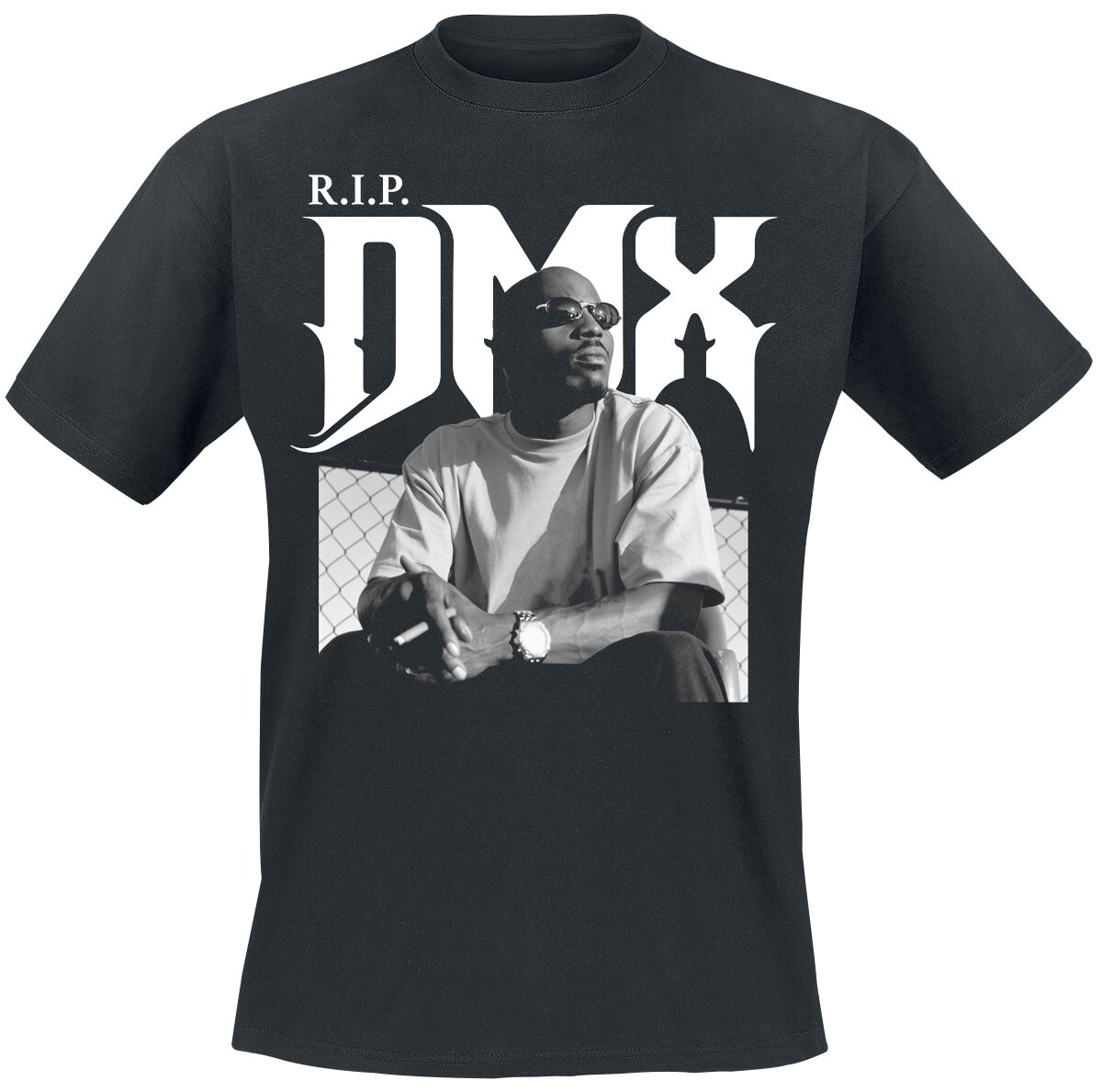 DMX RIP Fence T-Shirt schwarz in M von DMX