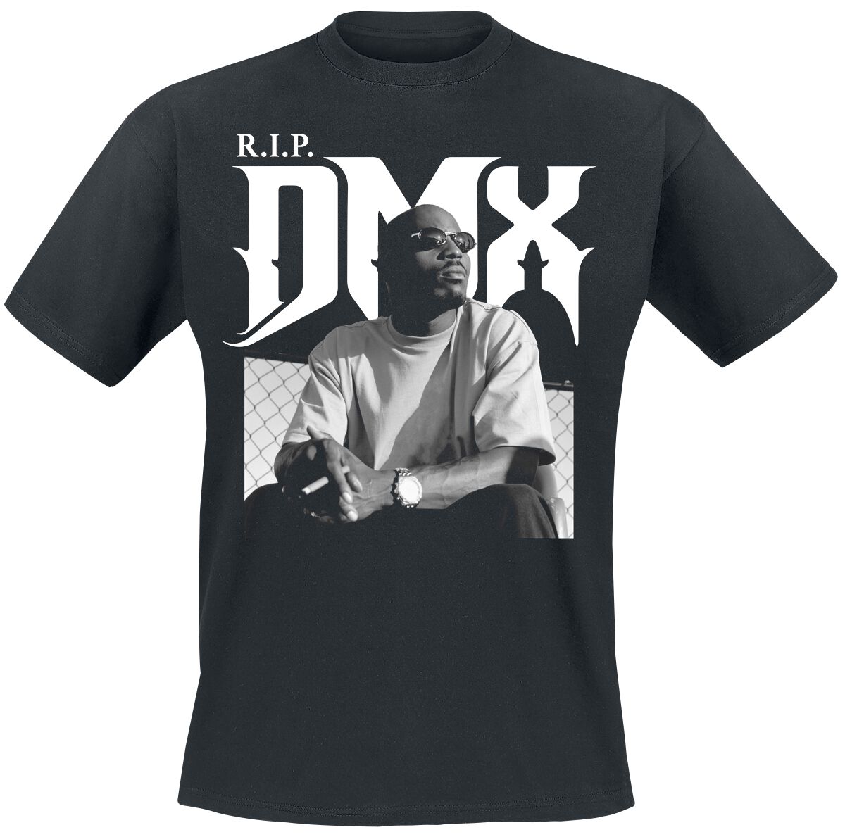 DMX T-Shirt - RIP Fence - S bis XXL - für Männer - Größe L - schwarz  - Lizenziertes Merchandise! von DMX