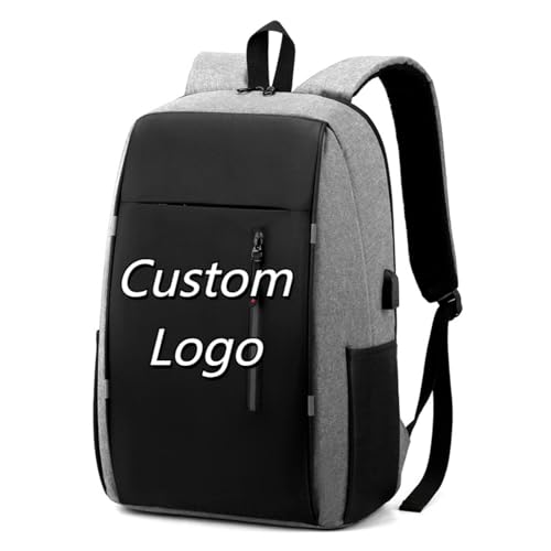 Personalisierte Logo Text Rucksack Personalisiert Druck Herren Computer Tasche Groß Kapazität Schultertasche Tasche Color2,32 * 16 * 46CM von DMZAQYW