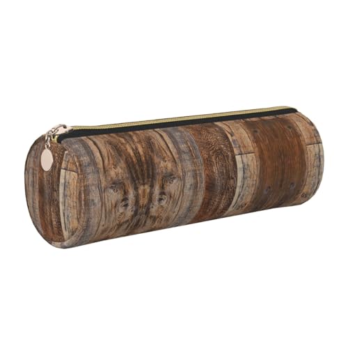 DNBCLEZK Braunes Federmäppchen aus Holz, niedlich, rund, Premium-Reißverschluss, langlebiger Metallabzieher, Designer-Schreibwaren-Organizer für Schule, Büro, gold, Einheitsgröße DNBCLEZK Braunes Federmäppchen aus Holz, niedlich, rund, Premium-Reißverschluss, langlebiger Metallabzieher, Designer-Schreibwaren-Organizer für Schule, Büro, gold, Einheitsgröße von DNBCLEZK