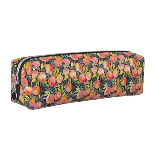 DNBCLEZK Farbenfrohes Federmäppchen aus Leder, niedliches Leder-Federmäppchen, hochwertiger glatter Reißverschluss, langlebiger Metallabzieher, vollständiger Druck, Designer-Schreibwaren-Organizer für von DNBCLEZK