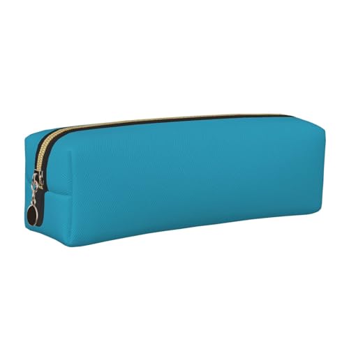 DNBCLEZK Federmäppchen aus Leder, niedlich, hochwertiger glatter Reißverschluss, langlebiger Metallabzieher, Designer-Schreibwaren-Organizer für Schule, Büro, gold, Einheitsgröße von DNBCLEZK