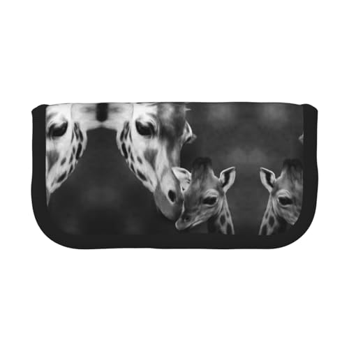 DNBCLEZK Federmäppchen aus Segeltuch mit großem Fassungsvermögen, schwarzer Rand, Mehrzweck-Make-up-Tasche, Organizer, doppelter Reißverschluss (19 x 9 x 5 cm) von DNBCLEZK