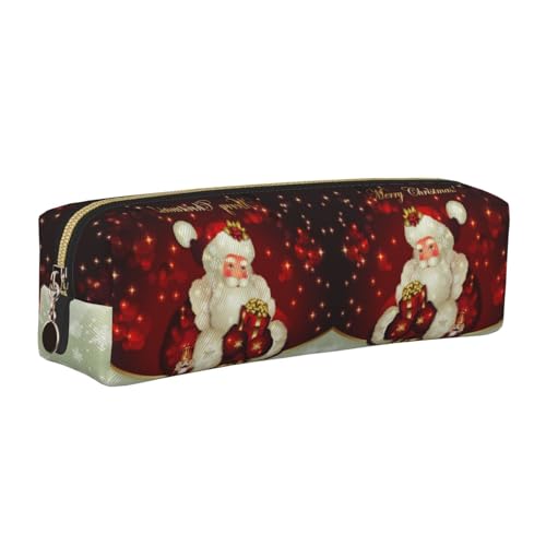 DNBCLEZK Federmäppchen mit Aufschrift "Merry Christmas", niedliches Leder-Federmäppchen, hochwertiger glatter Reißverschluss, langlebiger Metallabzieher, Designer-Schreibwaren-Organizer für Schule DNBCLEZK Federmäppchen mit Aufschrift "Merry Christmas", niedliches Leder-Federmäppchen, hochwertiger glatter Reißverschluss, langlebiger Metallabzieher, Designer-Schreibwaren-Organizer für Schule von DNBCLEZK
