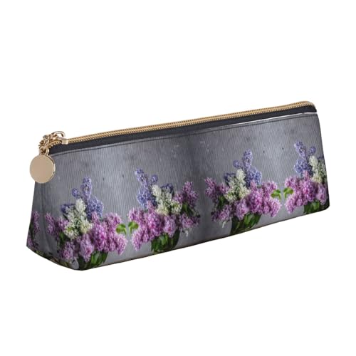 DNBCLEZK Federmäppchen mit Blumenmotiv für Mädchen und Jungen, bedrucktes Leder, niedlich, personalisierbar, Schreibwaren-Aufbewahrungstaschen, weiß, Einheitsgröße, Taschen-Organizer von DNBCLEZK