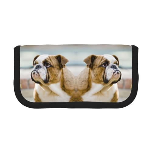 DNBCLEZK Lustiges Federmäppchen aus Segeltuch mit großem Fassungsvermögen und schwarzem Rand, Mehrzweck-Make-up-Tasche, Organizer, Doppelreißverschluss (19 x 9 x 5 cm) von DNBCLEZK