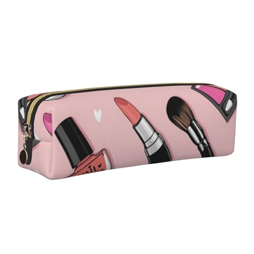 DNBCLEZK Modernes Federmäppchen für Mädchen, niedliches Leder-Federmäppchen, hochwertiger glatter Reißverschluss, langlebiger Metallabzieher, Volldruck, Designer-Schreibwaren-Organizer für Schule von DNBCLEZK