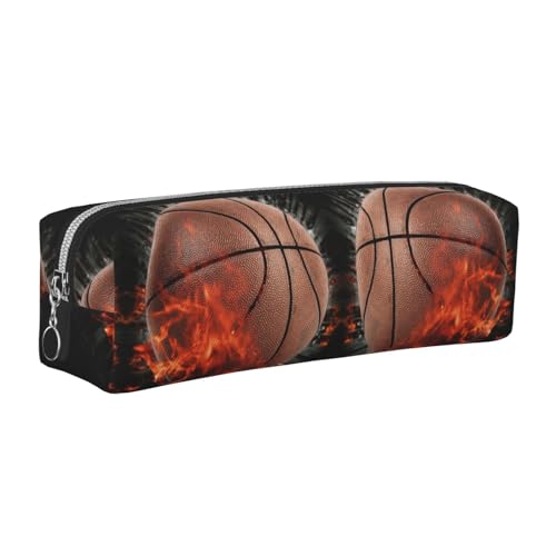 DNBCLEZK Niedliches 3D-Basketball-Federmäppchen, hochwertiger glatter Reißverschluss, langlebiger Metallabzieher, Designer-Schreibwaren-Organizer für Schule, Büro, silber, Einheitsgröße von DNBCLEZK