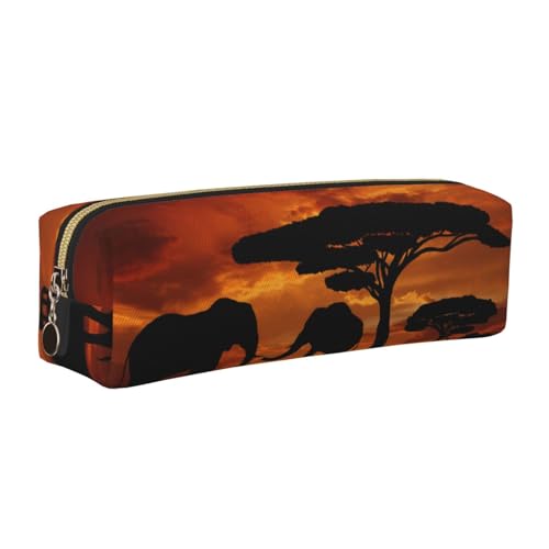 DNBCLEZK Niedliches Leder-Federmäppchen, hochwertiger glatter Reißverschluss, langlebiger Metallabzieher, Designer-Schreibwaren-Organizer für Schule, Büro, gold, Einheitsgröße von DNBCLEZK