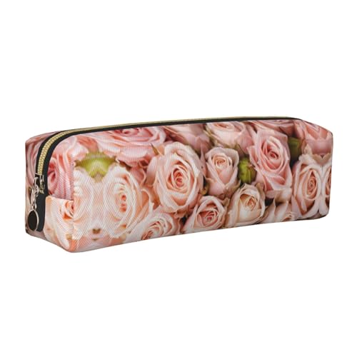 DNBCLEZK Niedliches Leder-Federmäppchen, hochwertiger glatter Reißverschluss, langlebiger Metallabzieher, Designer-Schreibwaren-Organizer für Schule, Büro, gold, Einheitsgröße von DNBCLEZK