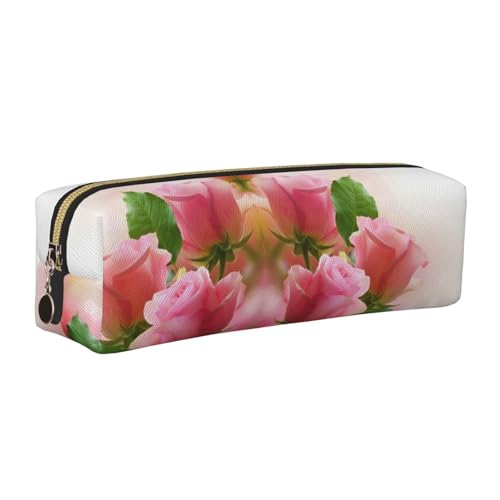 DNBCLEZK Niedliches Leder-Federmäppchen, hochwertiger glatter Reißverschluss, langlebiger Metallabzieher, Designer-Schreibwaren-Organizer für Schule, Büro, gold, Einheitsgröße von DNBCLEZK