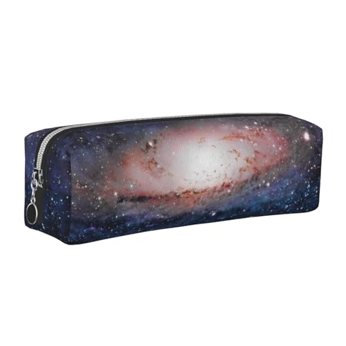 DNBCLEZK Niedliches Leder-Federmäppchen, hochwertiger glatter Reißverschluss, langlebiger Metallabzieher, Designer-Schreibwaren-Organizer für Schule, Büro, silber, Einheitsgröße von DNBCLEZK