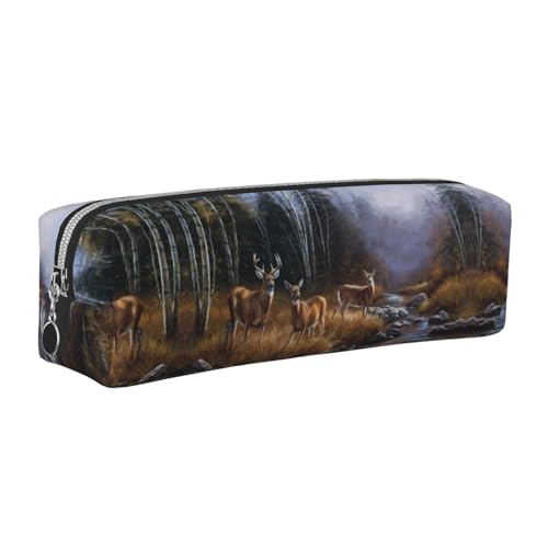 DNBCLEZK Niedliches Leder-Federmäppchen, hochwertiger glatter Reißverschluss, langlebiger Metallabzieher, Designer-Schreibwaren-Organizer für Schule, Büro, silber, Einheitsgröße von DNBCLEZK