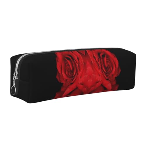 DNBCLEZK Niedliches Leder-Federmäppchen, hochwertiger glatter Reißverschluss, langlebiger Metallabzieher, Designer-Schreibwaren-Organizer für Schule, Büro, silber, Einheitsgröße von DNBCLEZK