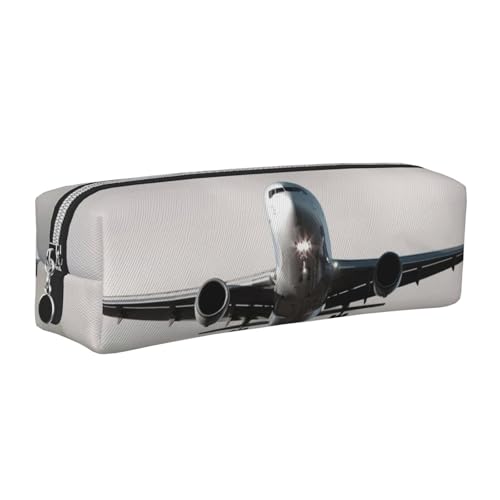 DNBCLEZK Niedliches Leder-Federmäppchen, hochwertiger glatter Reißverschluss, langlebiger Metallabzieher, Volldruck, Designer-Schreibwaren-Organizer für Schule, Büro, silber, Einheitsgröße von DNBCLEZK