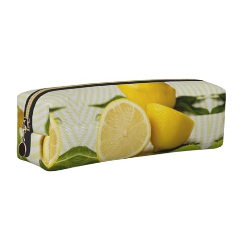 DNBCLEZK Niedliches Leder-Federmäppchen, hochwertiger glatter Reißverschluss, langlebiger Metallabzieher, vollständiger Druck, Designer-Schreibwaren-Organizer für Schule, Büro, gold, Einheitsgröße von DNBCLEZK