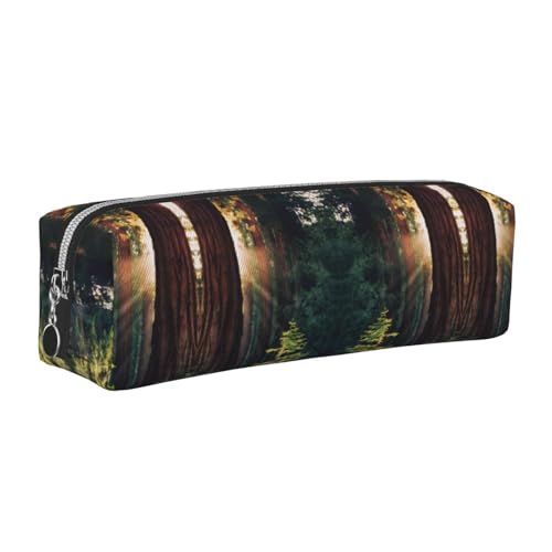 DNBCLEZK Niedliches Leder-Federmäppchen, hochwertiger glatter Reißverschluss, langlebiger Metallabzieher, vollständiger Druck, Designer-Schreibwaren-Organizer für Schule, Büro, silber, Einheitsgröße von DNBCLEZK