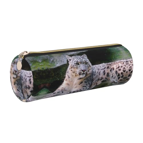 DNBCLEZK Niedliches rundes Leder-Federmäppchen, Leopardenmuster, hochwertiger glatter Reißverschluss, langlebiger Metallabzieher, Designer-Schreibwaren-Organizer für Schule, Büro, gold, Einheitsgröße DNBCLEZK Niedliches rundes Leder-Federmäppchen, Leopardenmuster, hochwertiger glatter Reißverschluss, langlebiger Metallabzieher, Designer-Schreibwaren-Organizer für Schule, Büro, gold, Einheitsgröße von DNBCLEZK