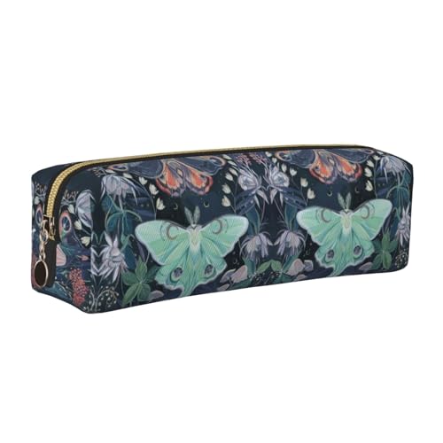 DNBCLEZK Schönes Federmäppchen aus Leder, niedliches Leder-Federmäppchen, hochwertiger glatter Reißverschluss, langlebiger Metallabzieher, vollständiger Druck, Designer-Schreibwaren-Organizer für von DNBCLEZK