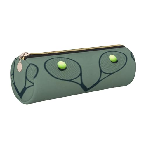 DNBCLEZK Tennisschläger niedliches rundes Leder-Federmäppchen, hochwertiger glatter Reißverschluss, langlebiger Metallabzieher, vollständiger Druck, Designer-Schreibwaren-Organizer für Schule, Büro DNBCLEZK Tennisschläger niedliches rundes Leder-Federmäppchen, hochwertiger glatter Reißverschluss, langlebiger Metallabzieher, vollständiger Druck, Designer-Schreibwaren-Organizer für Schule, Büro von DNBCLEZK