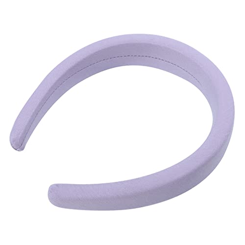 1 Stück Band S Breit Kopfschmuck Mädchen Zubehör Farbe Mädchen Puffy DIY Stirnbänder Stirnband Workout Kopf Einfache Kopfbedeckung Schönheit Mode Reiner Schwamm Waschband Blau Süße Reifen (Farbe: Lila von DNCG