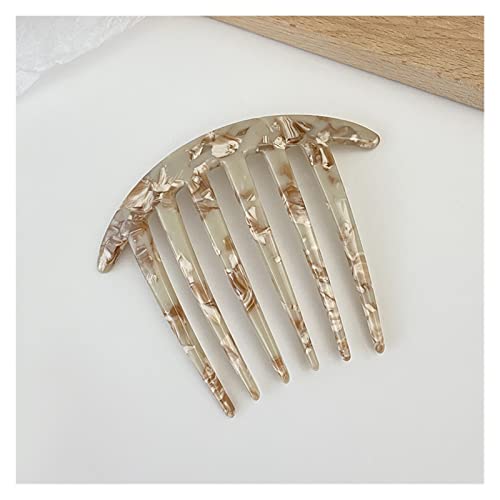 6 Teeth Plate Hair Comb Comb Hairpin Headwear Jewelry Ponytail Fork Comb Hair Clips Girls Gifts (Color : 1) von DNCG