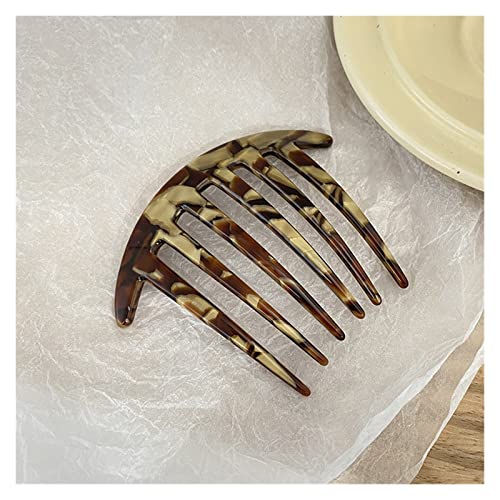 6 Teeth Plate Hair Comb Comb Hairpin Headwear Jewelry Ponytail Fork Comb Hair Clips Girls Gifts (Color : 6) von DNCG