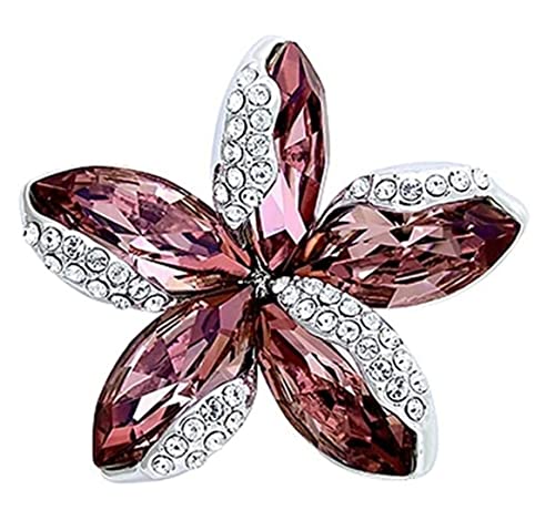 Brooch Pins Flower Brooch Delicate Brooches for Women Fashion Corsage with Crystals Dresses Coat Suit Coat Pins for Girlfriend Brooches Fashion (Color : Pink, Size : 3.2 * 2.9cm) von DNCG