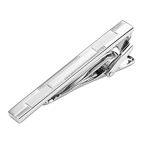 Clip on Tie, Tie Clips for Men Silver Rectangle Stainless Steel Tie Clip for Boys Mens Suit Accessories Golf Gifts for Men Tie Accessories von DNCG
