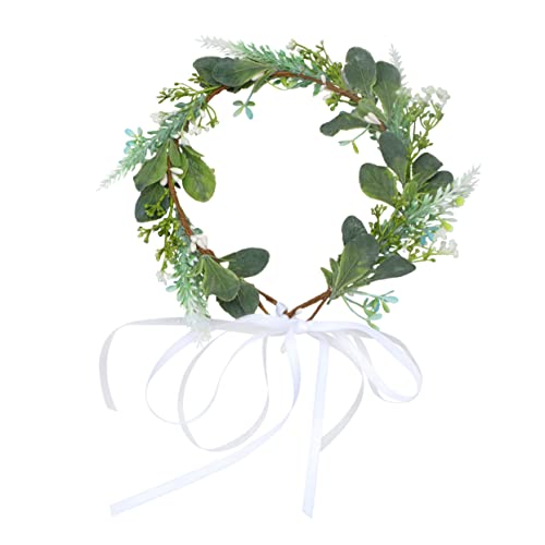 Fotogirlande, Blumenmädchen-Kopfschmuck for Hochzeit, Braut-Kopfschmuck for Hochzeit, 1 Stück Blumen-Haarkranz, Blumen-Kopfschmuck for Frauen, Blumen-Haarkranz for Mädchen, Blumenkranz, Heiligenschein von DNCG