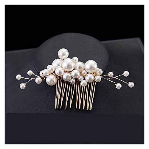 Gold Color Wedding Hair Combs Hair Accessories for Bridal Flower U Hairpins Headpiece Women Bride Hair Ornaments Jewelry von DNCG