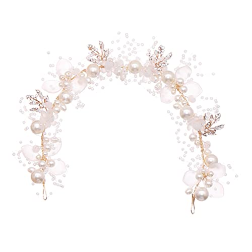 Haargummis for Kinder, Strass-Stirnbänder, Strass-Kopfschmuck, Braut-Kopfschmuck, Hochzeit-Haarschmuck, Strass-Goldblatt-Haarreifen, Kopfbedeckung, Perlen-Haarschmuck, Braut-Kopfschmuck von DNCG