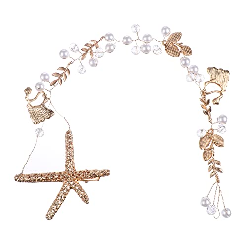 Kopfschmuck Legierung Haarschmuck Haarschmuck Hochzeit Abend Party Kopfschmuck Braut Kopfschmuck Mädchen Stirnbänder for Mädchen Frau Stirnband Haarschmuck Golden Leaf von DNCG