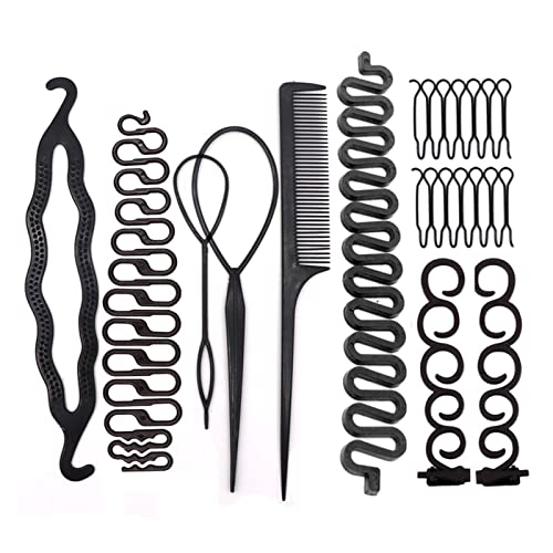 Korean Style Hair Accessories Hairpin Comb Fashion Women Hair Clips Styling Tool Braiding Twist Fork Curly Hair Clip Ornament (Color : QB57 1set_One Size) von DNCG