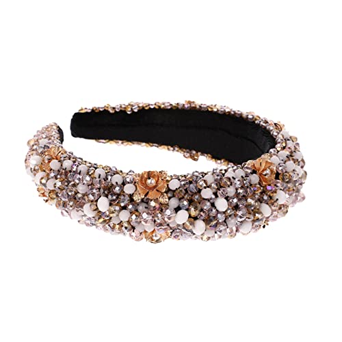 Kristall Perlen Stirnband Bandana Stirnband Perlen Haarschmuck Diamant Kopfschmuck Damen Barock Stirnband Strass Geometrisch Haarband San Valentinstag Schmuck Geschenk Krawatte Vintage von DNCG