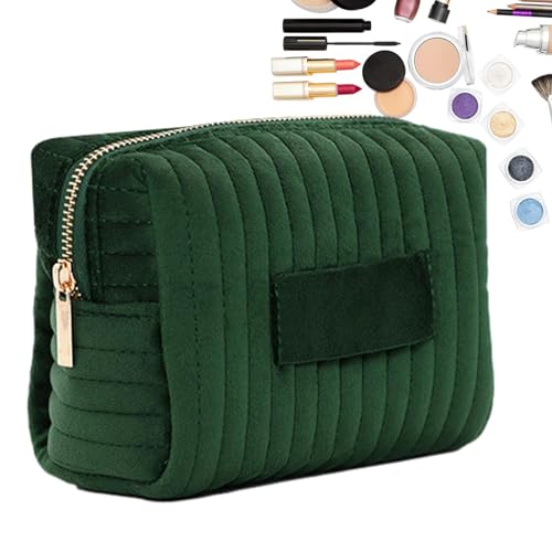 Luxuriöser Samt-Kulturbeutel, Kosmetik-Organizer-Tasche, mit Reißverschluss, tragbare Hautpflege-Tasche, Baumwoll-Make-up-Tasche, elegante Kosmetikaufbewahrung, Make-up-Organisation für Damen, Mädchen Luxuriöser Samt-Kulturbeutel, Kosmetik-Organizer-Tasche, mit Reißverschluss, tragbare Hautpflege-Tasche, Baumwoll-Make-up-Tasche, elegante Kosmetikaufbewahrung, Make-up-Organisation für Damen, Mädchen von DNCG