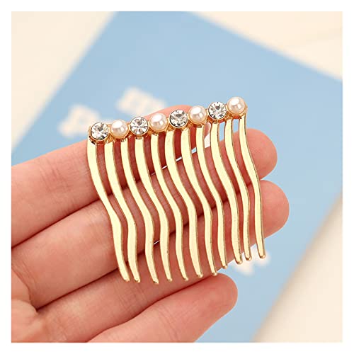 Metal Seamless Hair Clips Side Bangs Hair Comb Barrette Makeup Washing Face Accessories Women Girls Bridal Styling Hairpin (Color : C) von DNCG