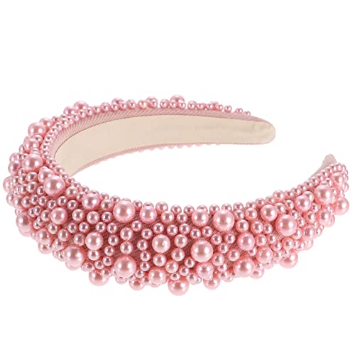 Stirnband Eleganter Schwamm Zarte Haarbänder for Mädchen Einzigartiger Kopfschmuck Schönes Haar Verwenden Sie Accessoires Weiße Strasssteine ​​Mode mit Brautaccessoires for Frauen, Hochzeit (Color : von DNCG