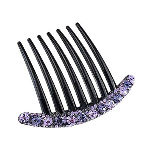 Vintage Flower Crystal Hairclips Hair Maker Hair Combs Shiny Hairpins for Women Hair Accessories Gift (Color : A) von DNCG