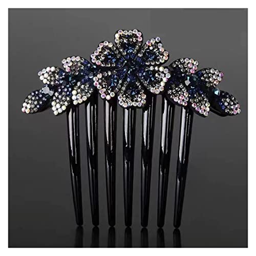 Vintage Flower Crystal Hairclips Hair Maker Hair Combs Shiny Hairpins for Women Hair Accessories Gift (Color : I) von DNCG