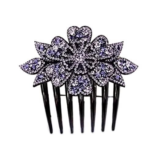 Vintage Flower Crystal Hairclips Hair Maker Hair Combs Shiny Hairpins for Women Hair Accessories Gift (Color : K) von DNCG