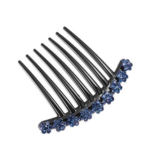 Women Crystal Flower Hair Combs Hairpins Bridal Hair Clips Rhinestone Bun Maker Headpieces Ladies Hair Ornaments Accesso (Color : 1) von DNCG