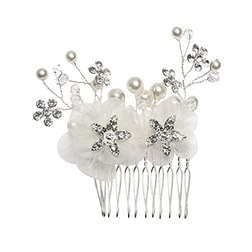 Women Crystal Flower Hair Combs Hairpins Bridal Hair Clips Rhinestone Bun Maker Headpieces Ladies Hair Ornaments Accesso (Color : 10) von DNCG